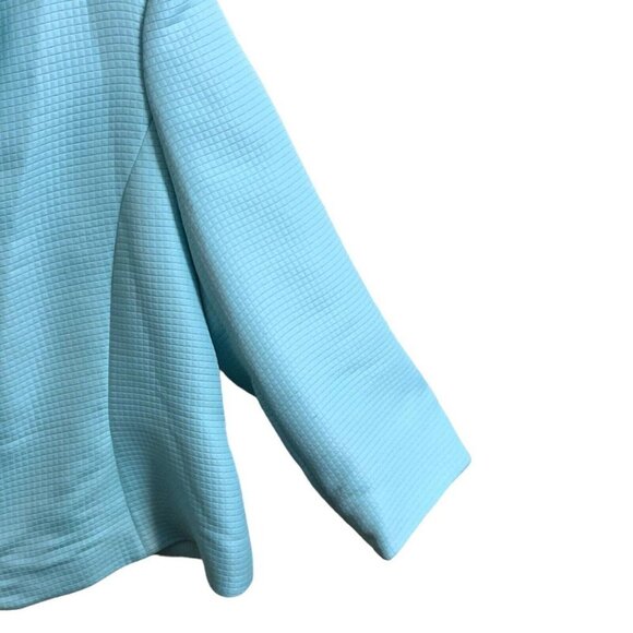 Louben II Canada Light Blue/Turquoise Zip Up Work Dress Up Blazer - Size 16 - Picture 8 of 10